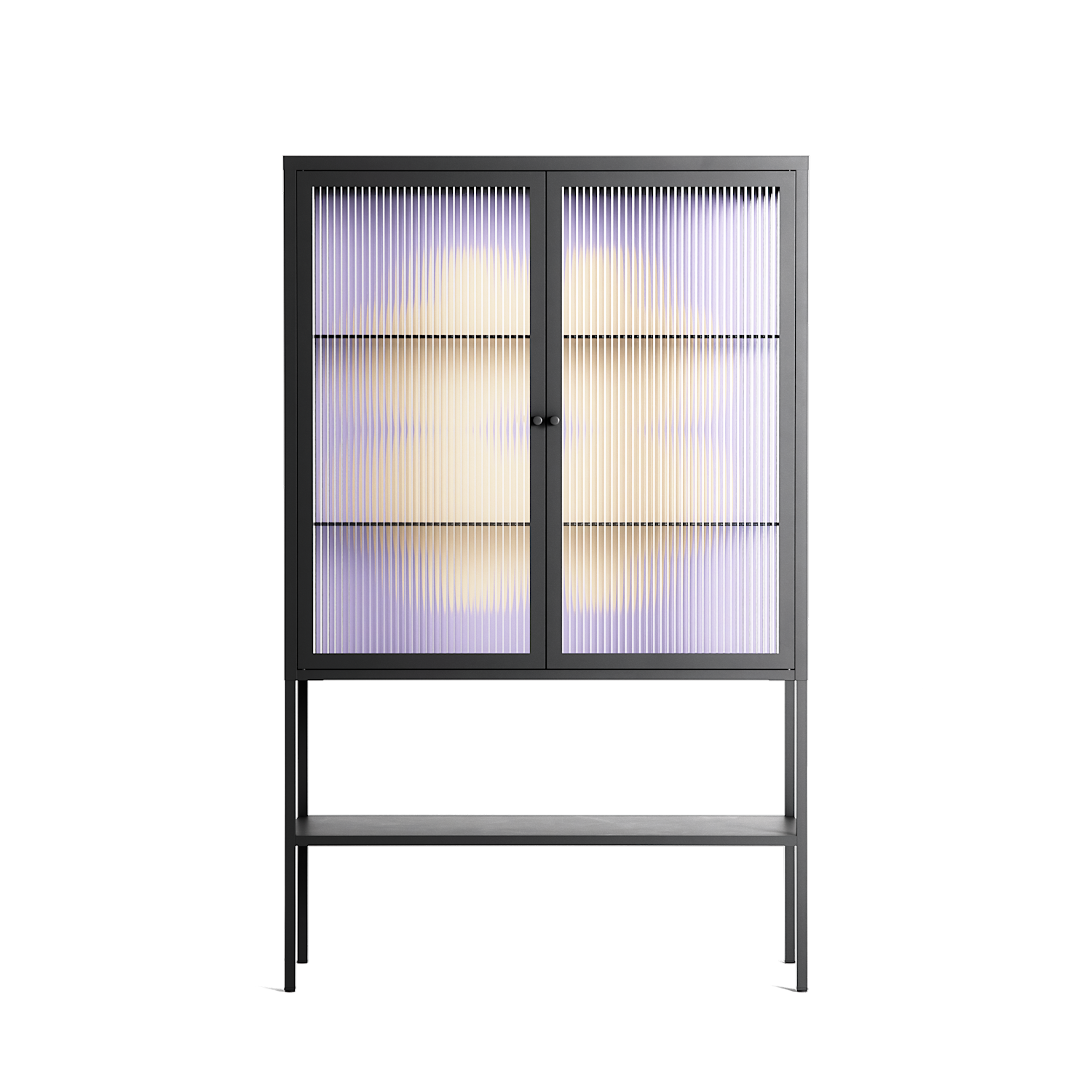 Amara - Loft Cabinet - Linus Lohoff - Antracite - Reeded glass