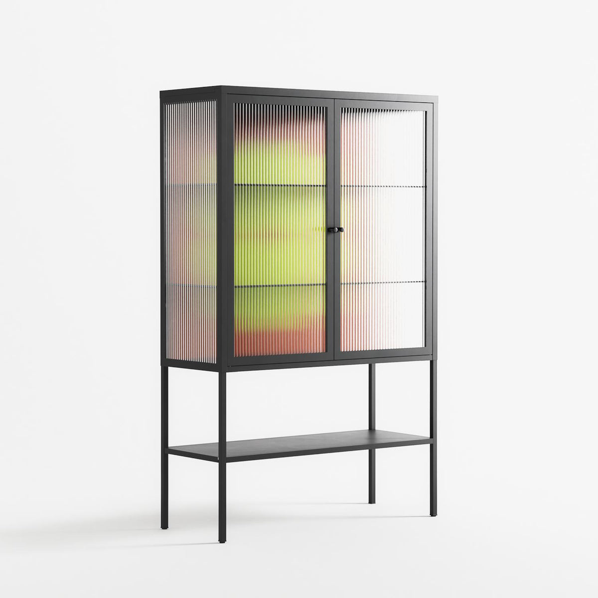 Fernis - Loft Cabinet - Linus Lohoff - Antracite - Reeded glass