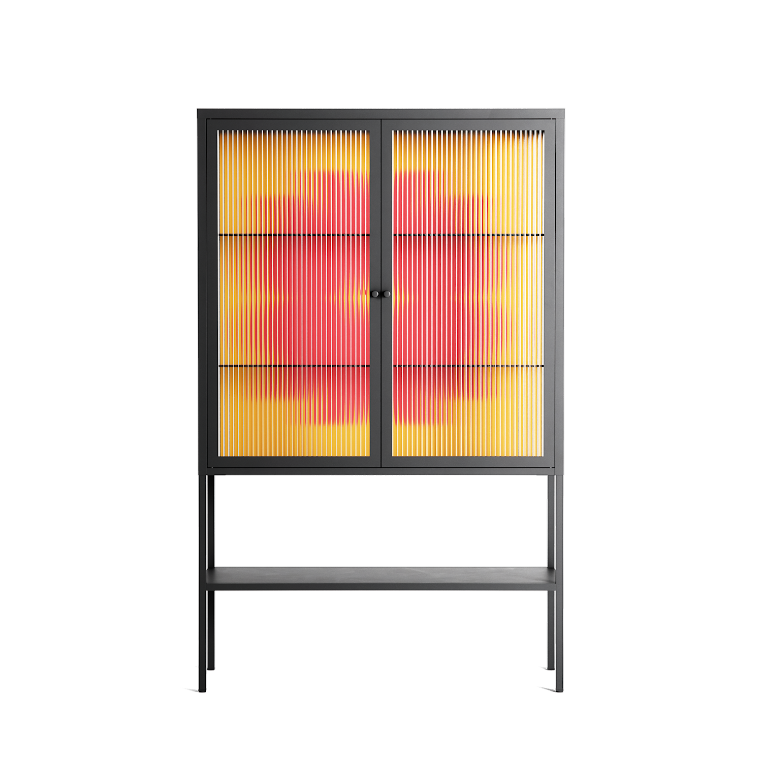 Phonix - Loft Cabinet - Linus Lohoff - Antracite - Reeded glass