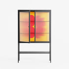 Phonix - Loft Cabinet - Linus Lohoff - Antracite - Reeded glass