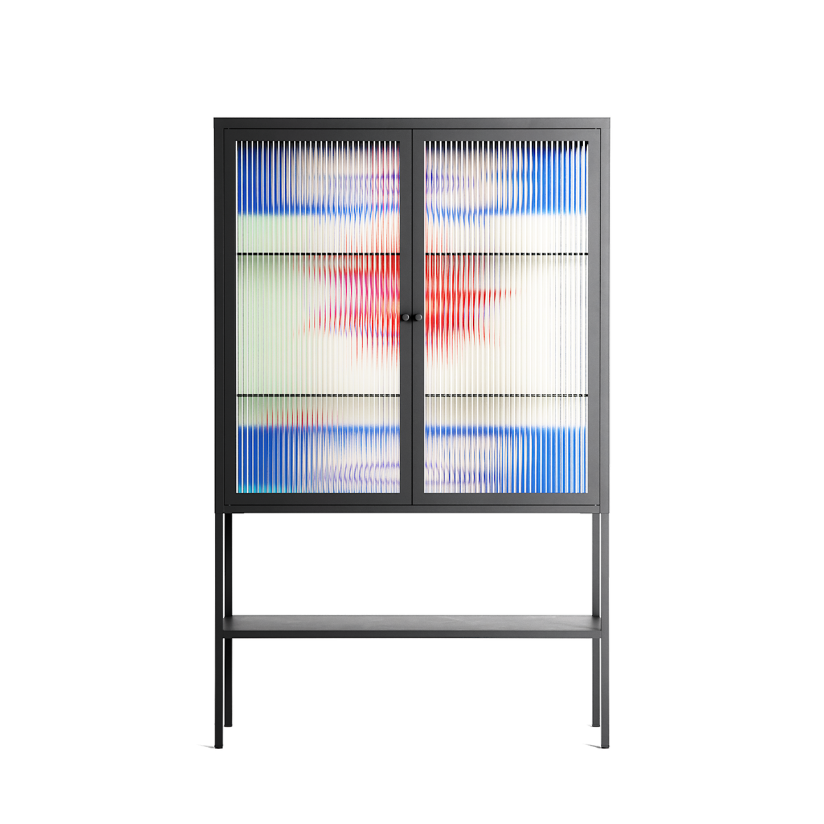 Wino Wagon - Loft Cabinet - Ciara Wade - Antracite - Reeded glass
