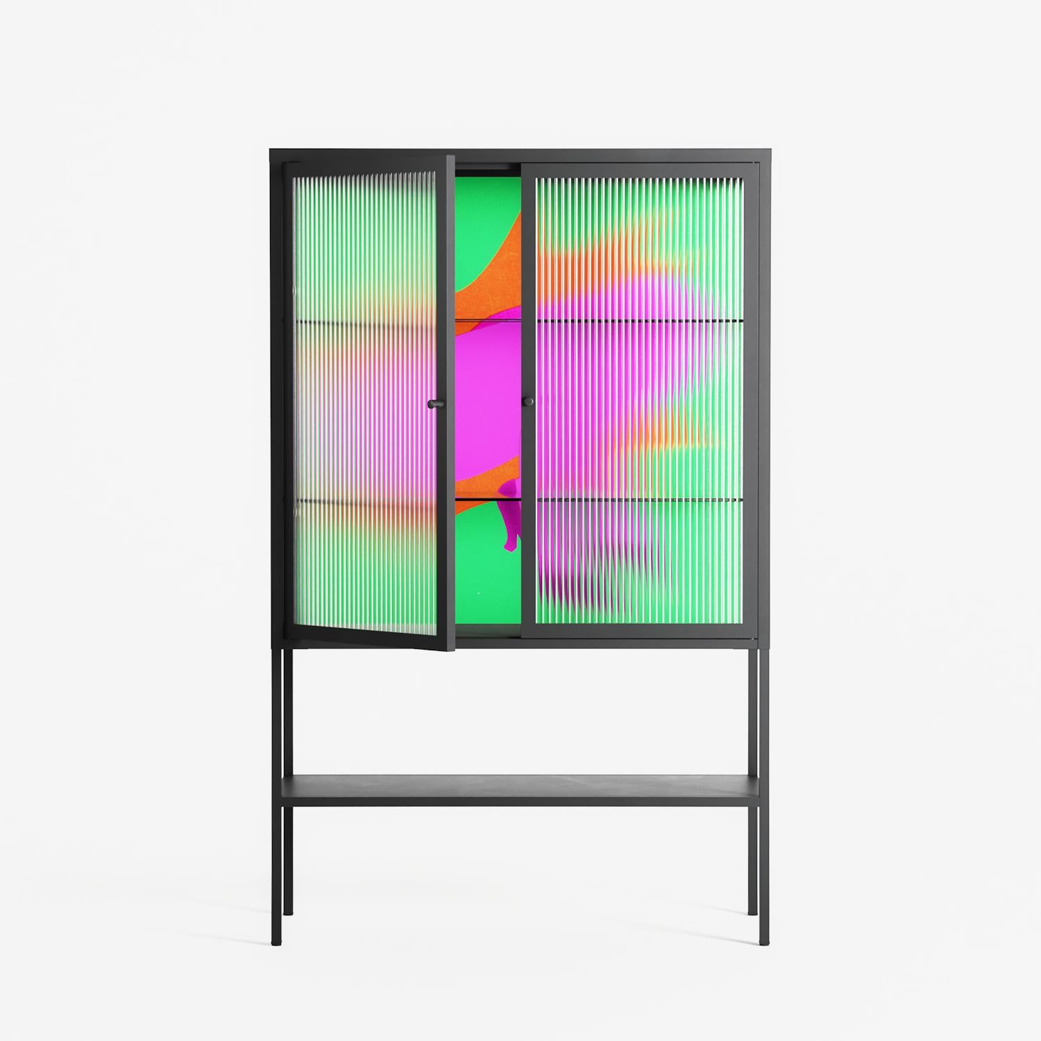 Sit This One Out - Loft Cabinet - Ciara Wade - Antracite - Reeded glass