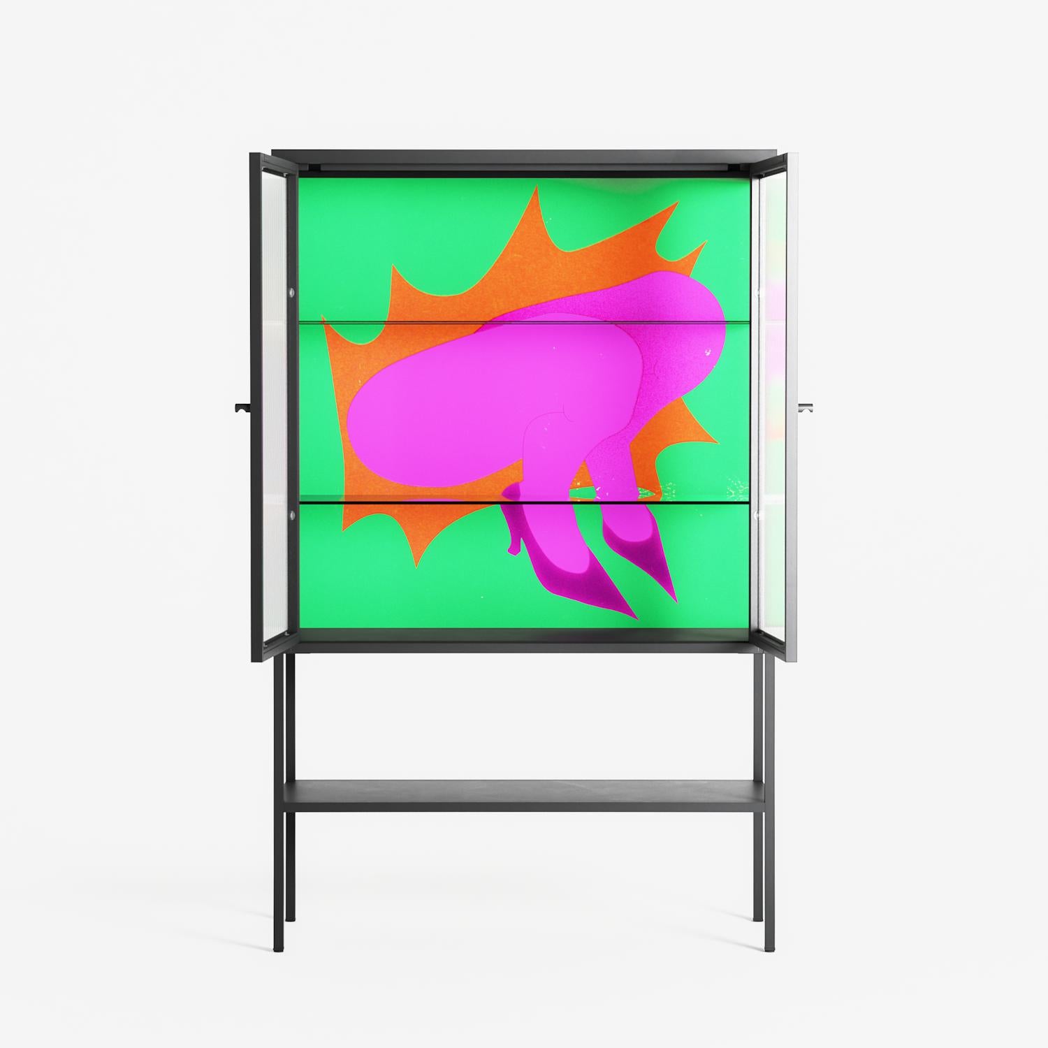 Sit This One Out - Loft Cabinet - Ciara Wade - Antracite - Reeded glass