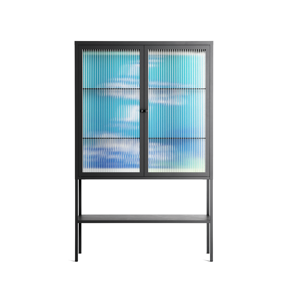It Comes in Waves - Loft Cabinet - Ciara Wade - Antracite - Reeded glass