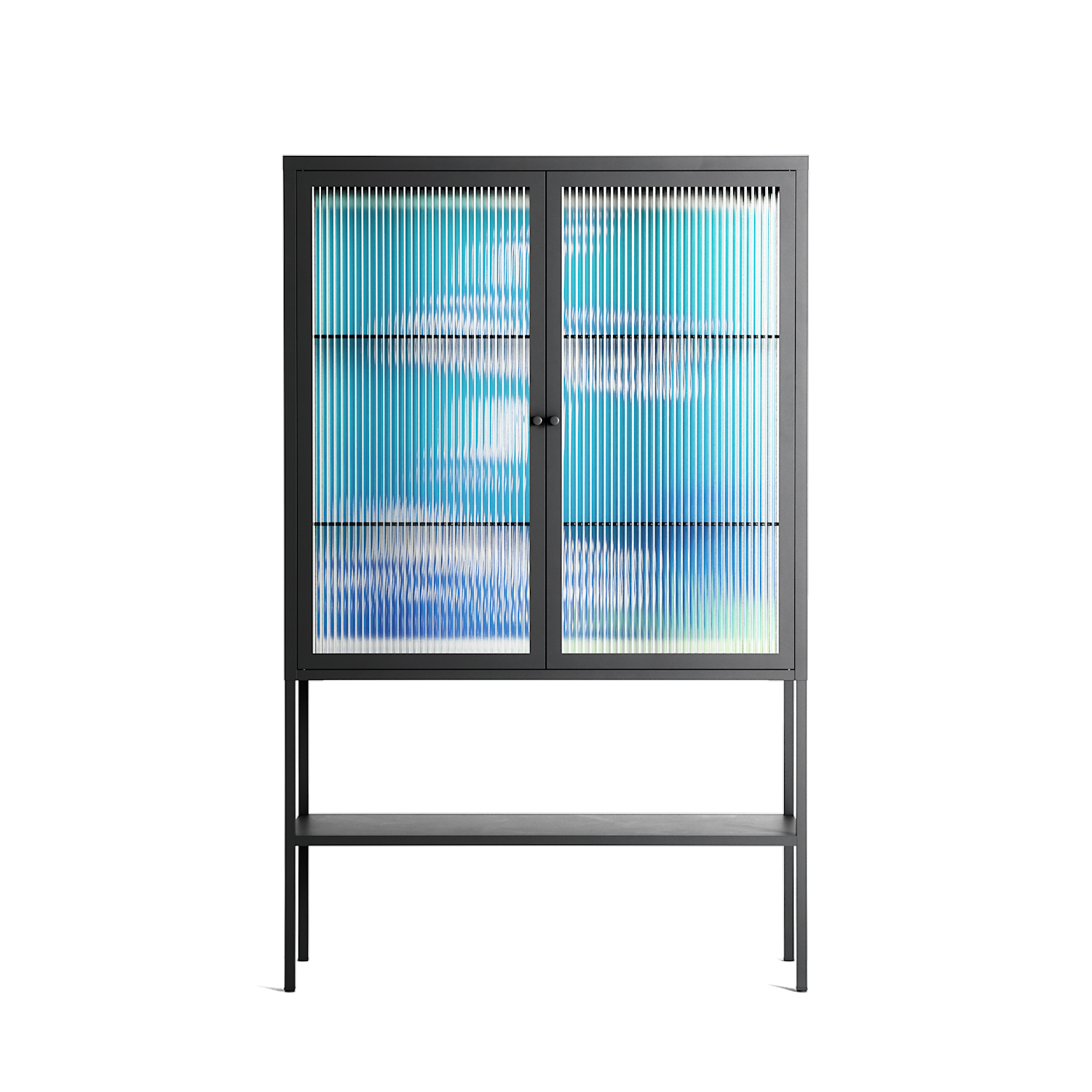 It Comes in Waves - Loft Cabinet - Ciara Wade - Antracite - Reeded glass