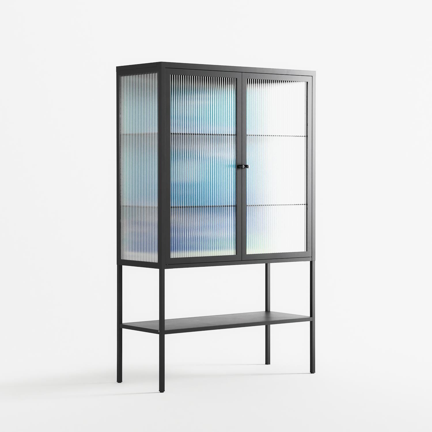It Comes in Waves - Loft Cabinet - Ciara Wade - Antracite - Reeded glass