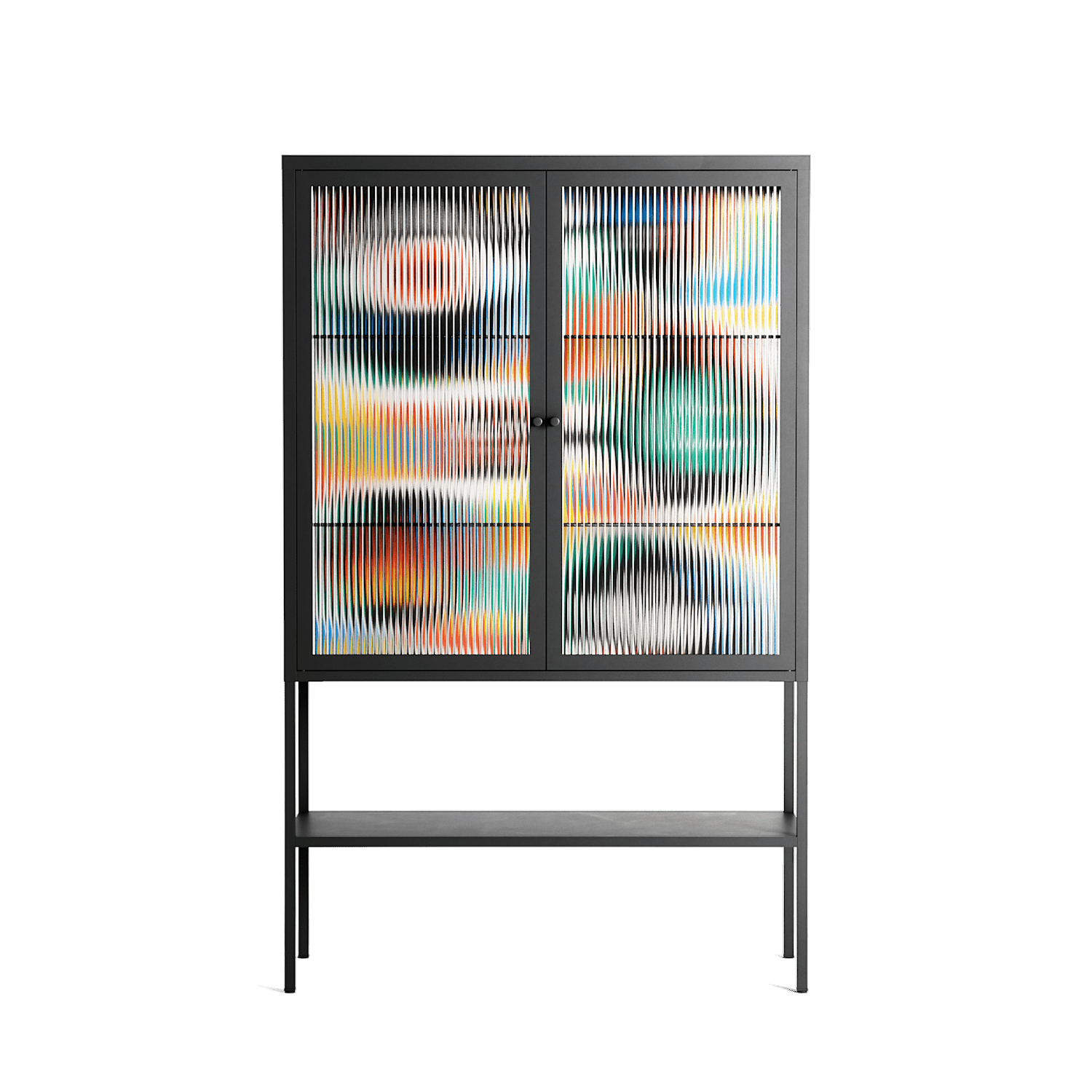 Alive - Loft Cabinet - Vratislav Pecka - Antracite - Reeded glass