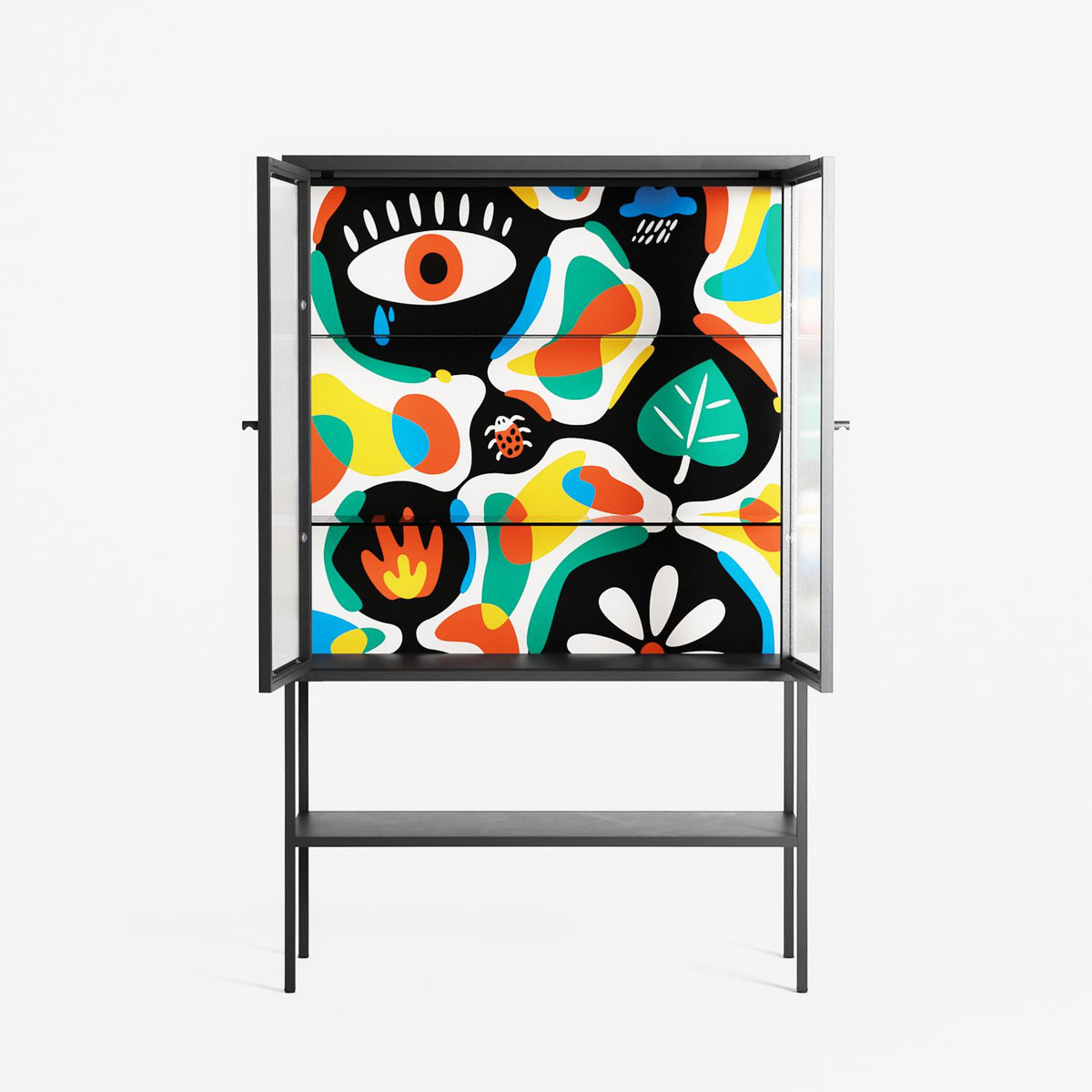 Alive - Loft Cabinet - Vratislav Pecka - Antracite - Reeded glass