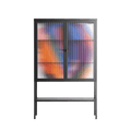 Balloons - Loft Cabinet - Vratislav Pecka - Antracite - Reeded glass