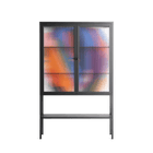 Balloons - Loft Cabinet - Vratislav Pecka - Antracite - Reeded glass