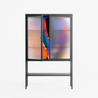 Balloons - Loft Cabinet - Vratislav Pecka - Antracite - Reeded glass