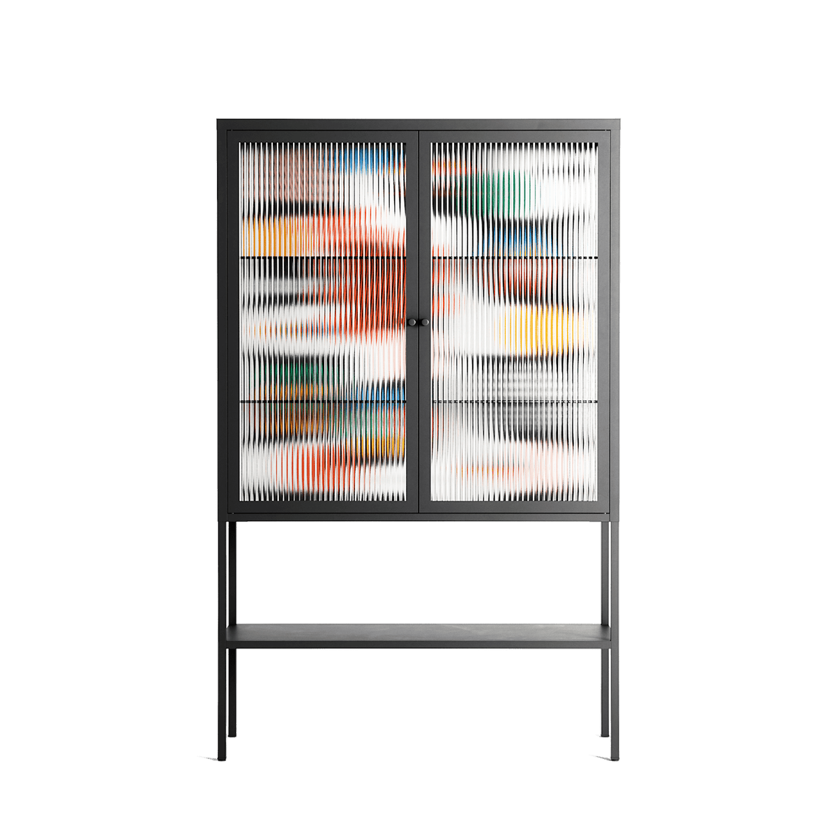 Connections - Loft Cabinet - Vratislav Pecka - Antracite - Reeded glass