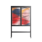 Fuerte - Loft Cabinet - Vratislav Pecka - Antracite - Reeded glass