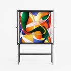 Gloss - Loft Cabinet - Vratislav Pecka - Antracite - Reeded glass