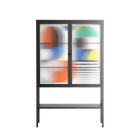 Murano - Loft Cabinet - Vratislav Pecka - Antracite - Reeded glass