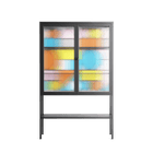Palette - Loft Cabinet - Vratislav Pecka - Antracite - Reeded glass