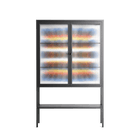 Perspektiva - Loft Cabinet - Vratislav Pecka - Antracite - Reeded glass