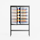 Perspektiva - Loft Cabinet - Vratislav Pecka - Antracite - Reeded glass