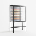 Perspektiva - Loft Cabinet - Vratislav Pecka - Antracite - Reeded glass