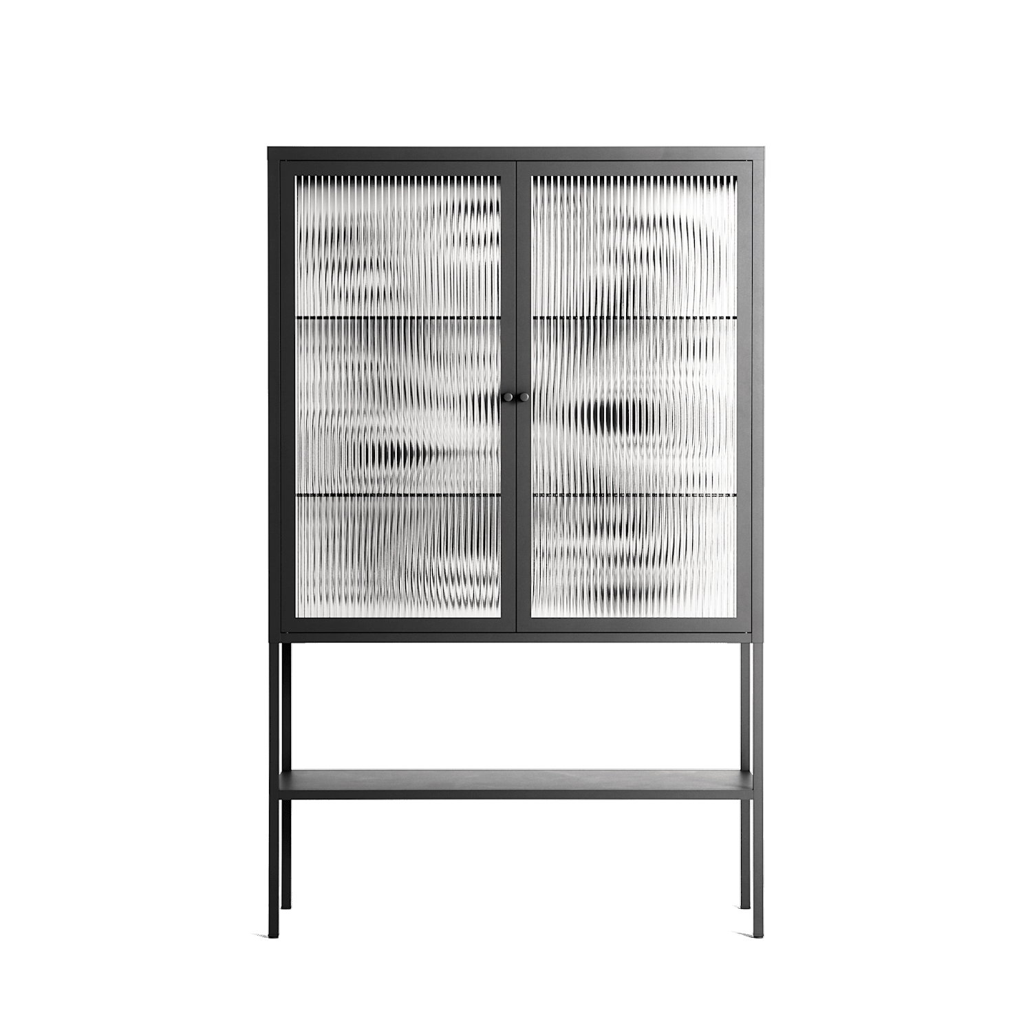 Splash of black - Loft Cabinet - Vratislav Pecka - Antracite - Reeded glass