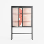 United - Loft Cabinet - Vratislav Pecka - Antracite - Clear glass