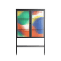 Vibrante - Loft Cabinet - Vratislav Pecka - Antracite - Reeded glass