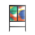 Vibrante - Loft Cabinet - Vratislav Pecka - Antracite - Reeded glass
