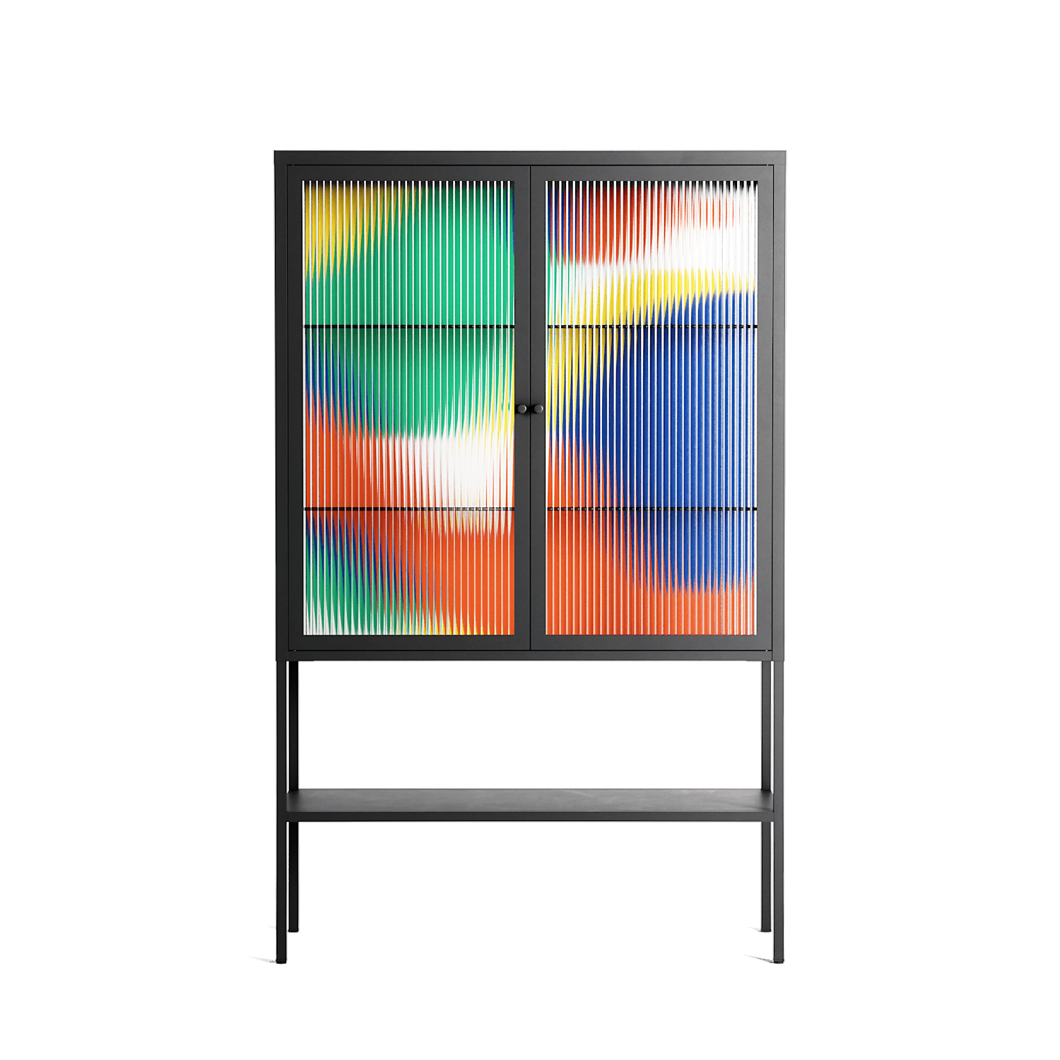 Vibrante - Loft Cabinet - Vratislav Pecka - Antracite - Reeded glass