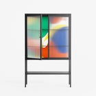 Vibrante - Loft Cabinet - Vratislav Pecka - Antracite - Reeded glass
