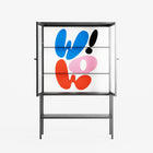Wow - Loft Cabinet - Vratislav Pecka - Antracite - Reeded glass