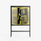 Yay - Loft Cabinet - Vratislav Pecka - Antracite - Reeded glass