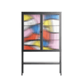 Yo - Loft Cabinet - Vratislav Pecka - Antracite - Reeded glass