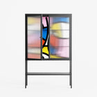 Yo - Loft Cabinet - Vratislav Pecka - Antracite - Reeded glass