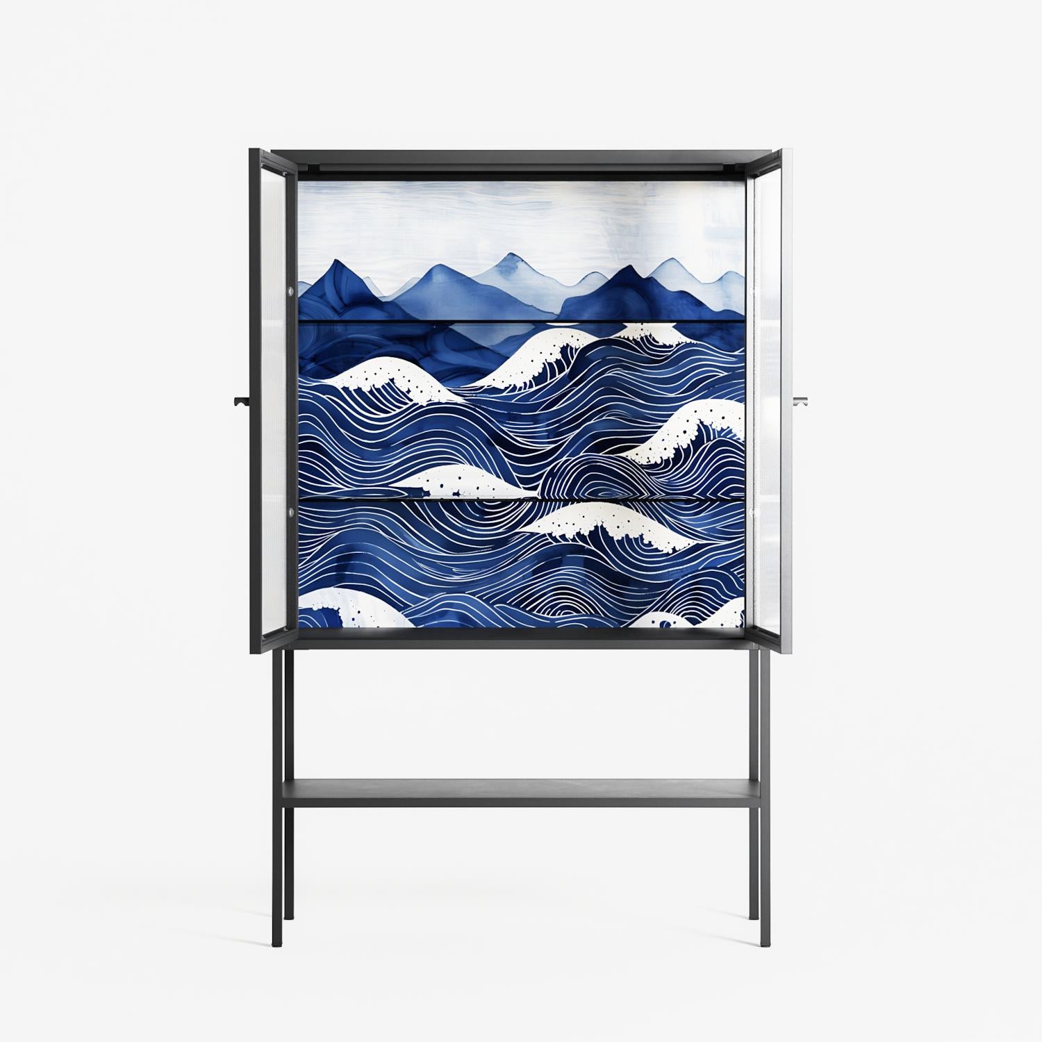 Dalgalar - Loft Cabinet - Nur Rydberg - Antracite - Reeded glass