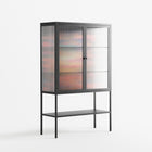 Greatful Meadow - Loft Cabinet - Nur Rydberg - Antracite - Reeded glass