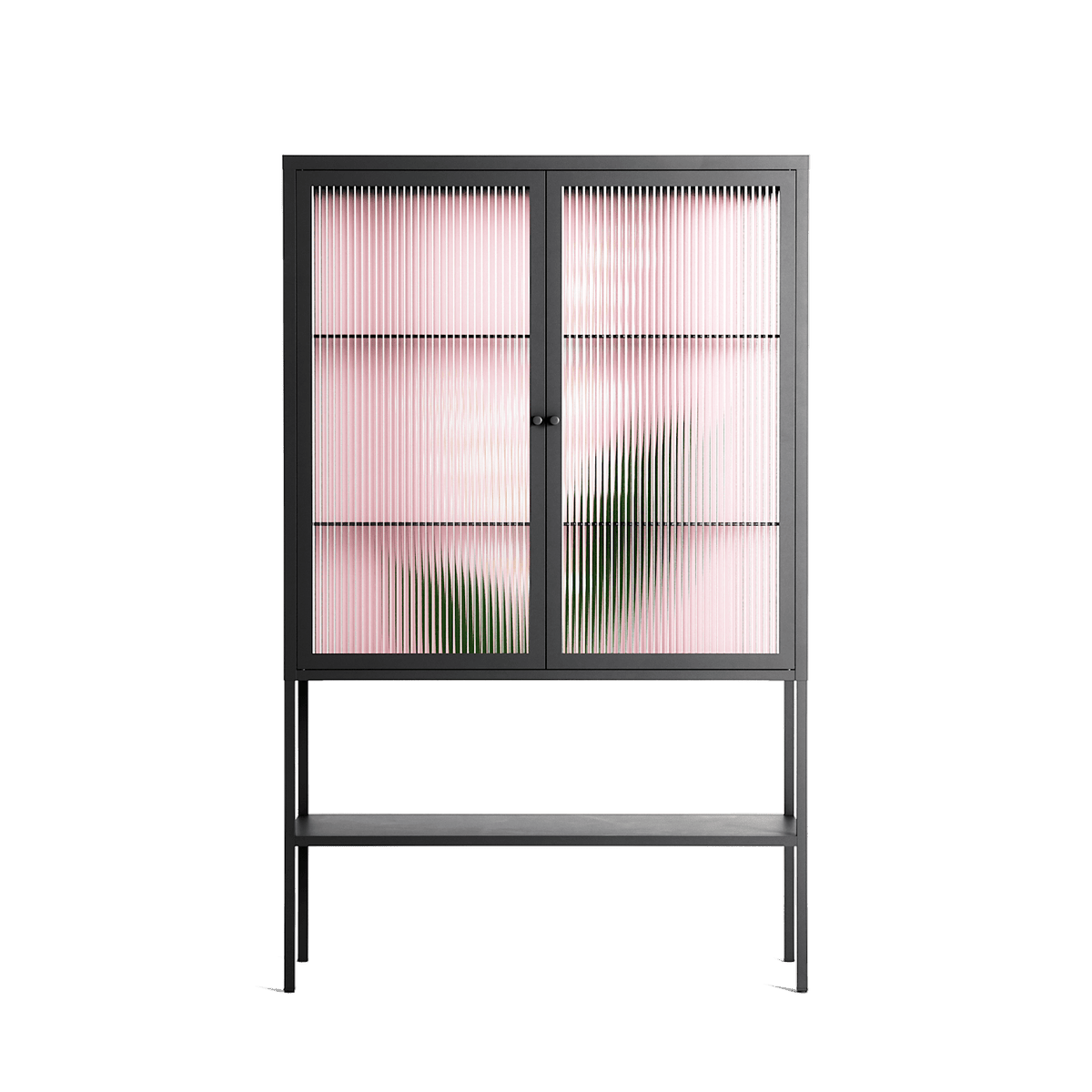 Kalas Konvalj - Loft Cabinet - Nur Rydberg - Antracite - Reeded glass