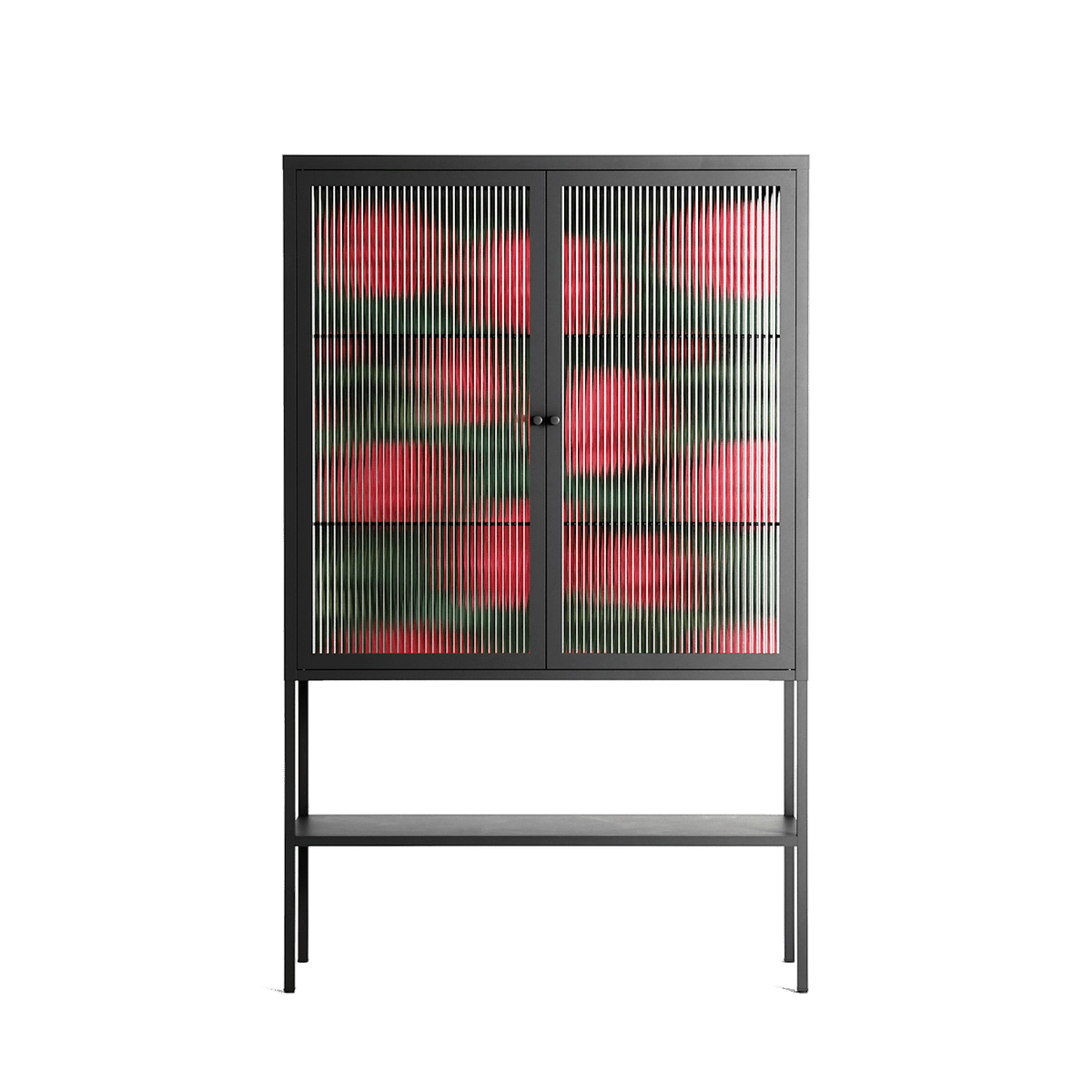 Mormors Rabatt - Loft Cabinet - Nur Rydberg - Antracite - Reeded glass