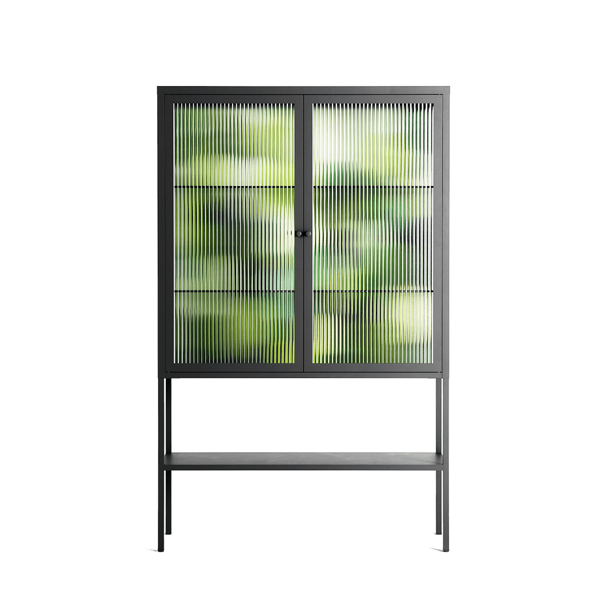 Tummetott - Loft Cabinet - Nur Rydberg - Antracite - Reeded glass