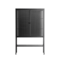 Hug 1 - Loft Cabinet - Andrea Devia-Nuño - Antracite - Reeded glass