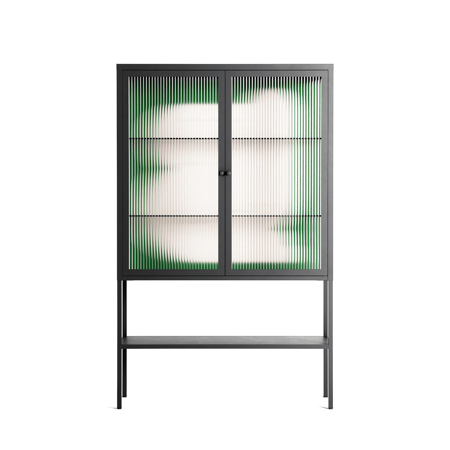 Rest 1 - Loft Cabinet - Andrea Devia-Nuño - Antracite - Reeded glass