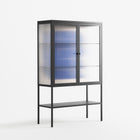 Wait 2 - Loft Cabinet - Andrea Devia-Nuño - Antracite - Reeded glass