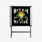 Bitch Don't Kill My Vibe - Loft Cabinet - Aley Wild - Antracite - Reeded glass