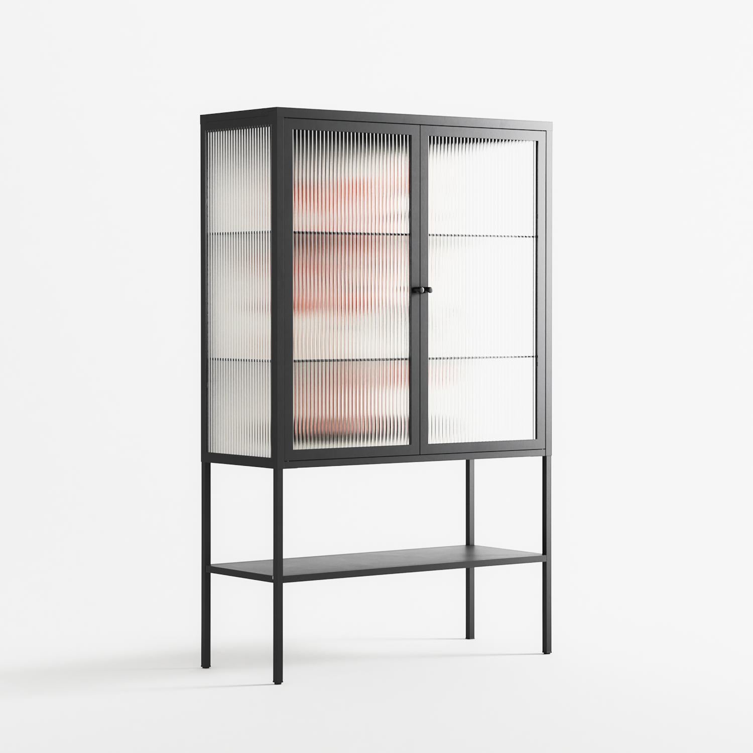 Fuck - Loft Cabinet - Aley Wild - Antracite - Reeded glass