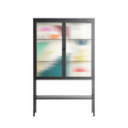 Garden Shapes - Loft Cabinet - Aley Wild - Antracite - Reeded glass