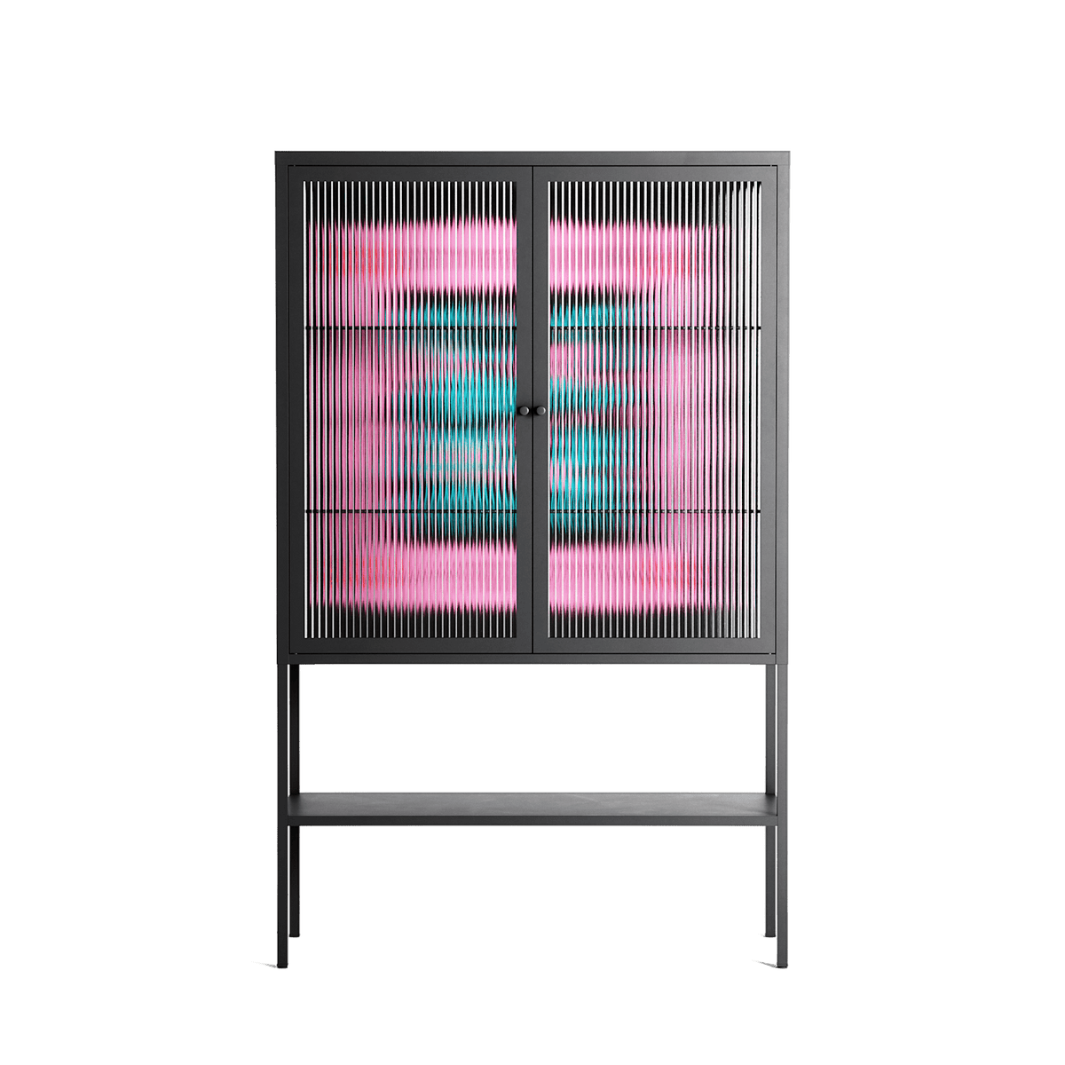 Get In The Fucking Frog Pit - Loft Cabinet - Aley Wild - Antracite - Reeded glass