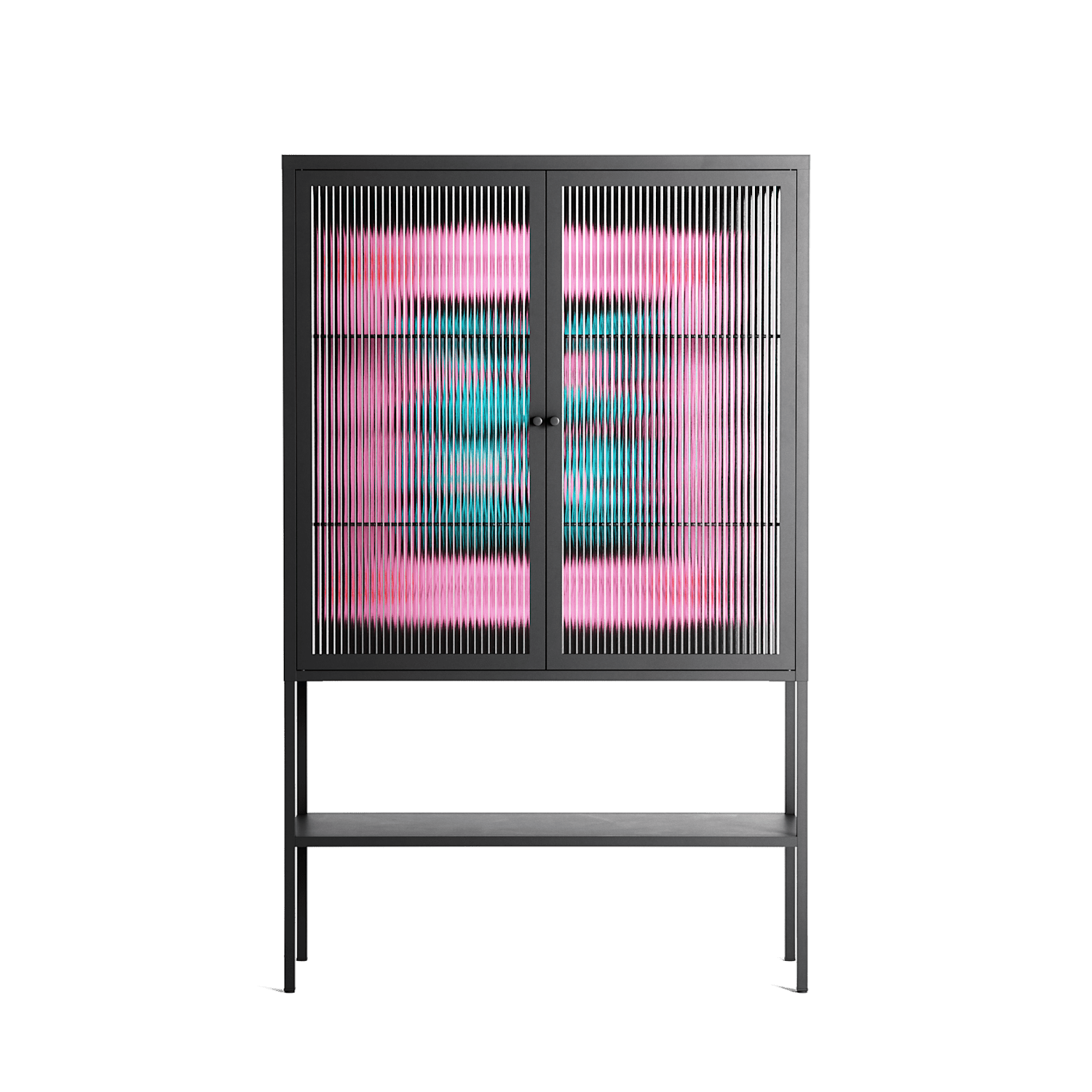 Get In The Fucking Frog Pit - Loft Cabinet - Aley Wild - Antracite - Reeded glass