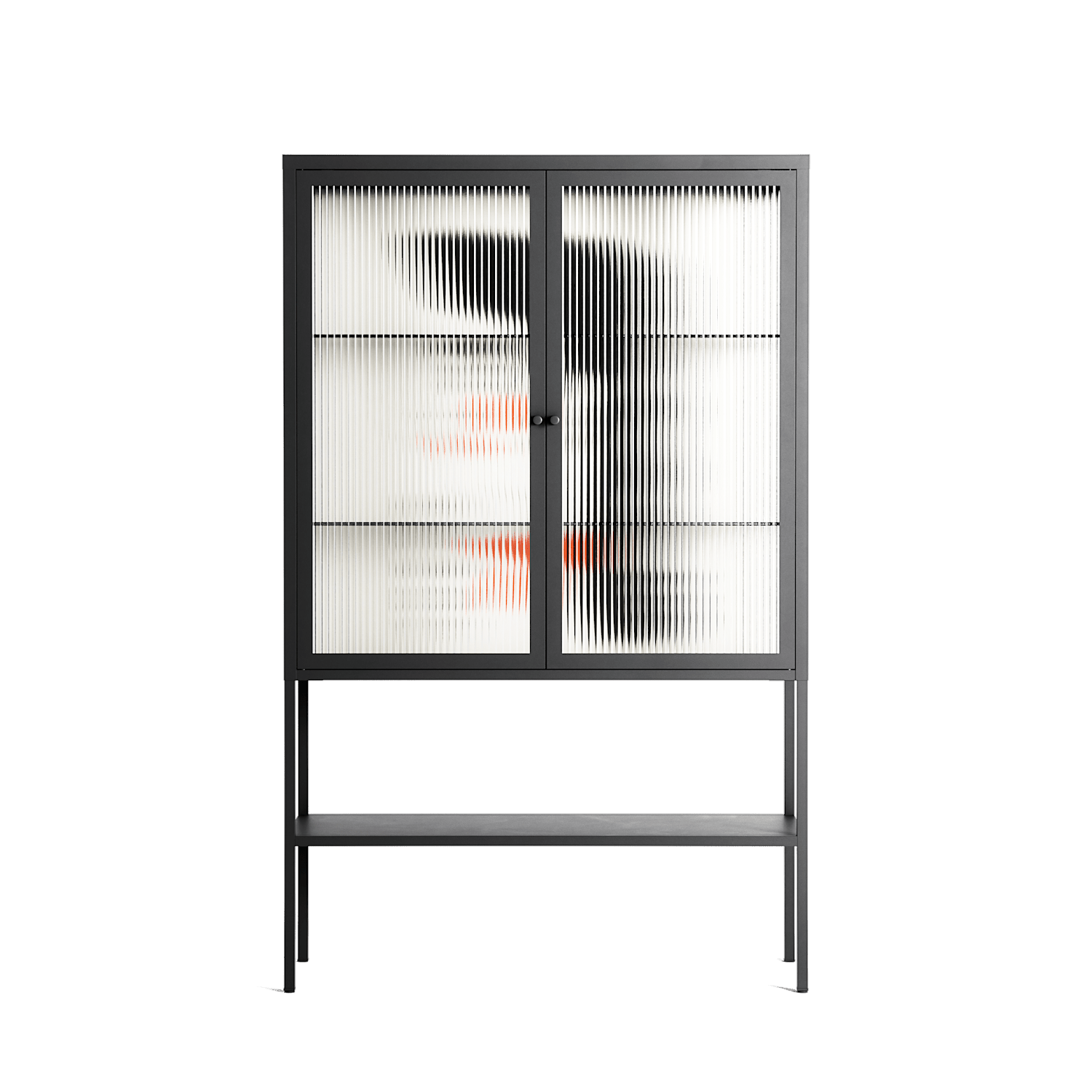 Howdy - Loft Cabinet - Aley Wild - Antracite - Reeded glass