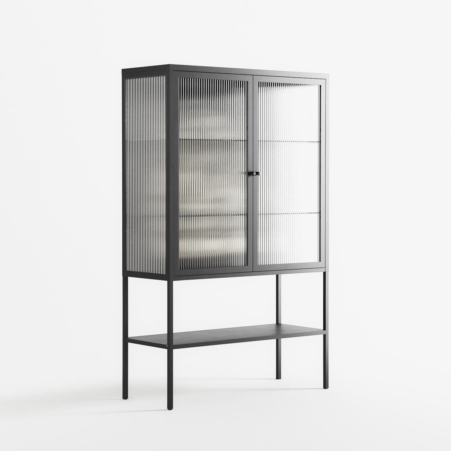 Nudes on Nudes - Loft Cabinet - Aley Wild - Antracite - Reeded glass