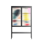 Sea Shapes - Loft Cabinet - Aley Wild - Antracite - Reeded glass