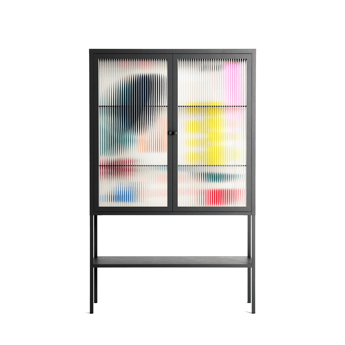 Sea Shapes - Loft Cabinet - Aley Wild - Antracite - Reeded glass